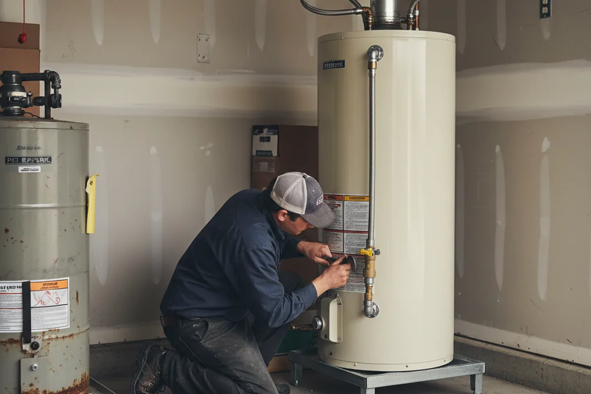 Water heater and shutoff valve replacement in Coats